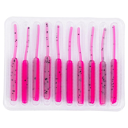 Silikon Kurt Yem - LRF Yem - 1g 52mm - Fishack Wormix - 10 Adet - Pink Gray