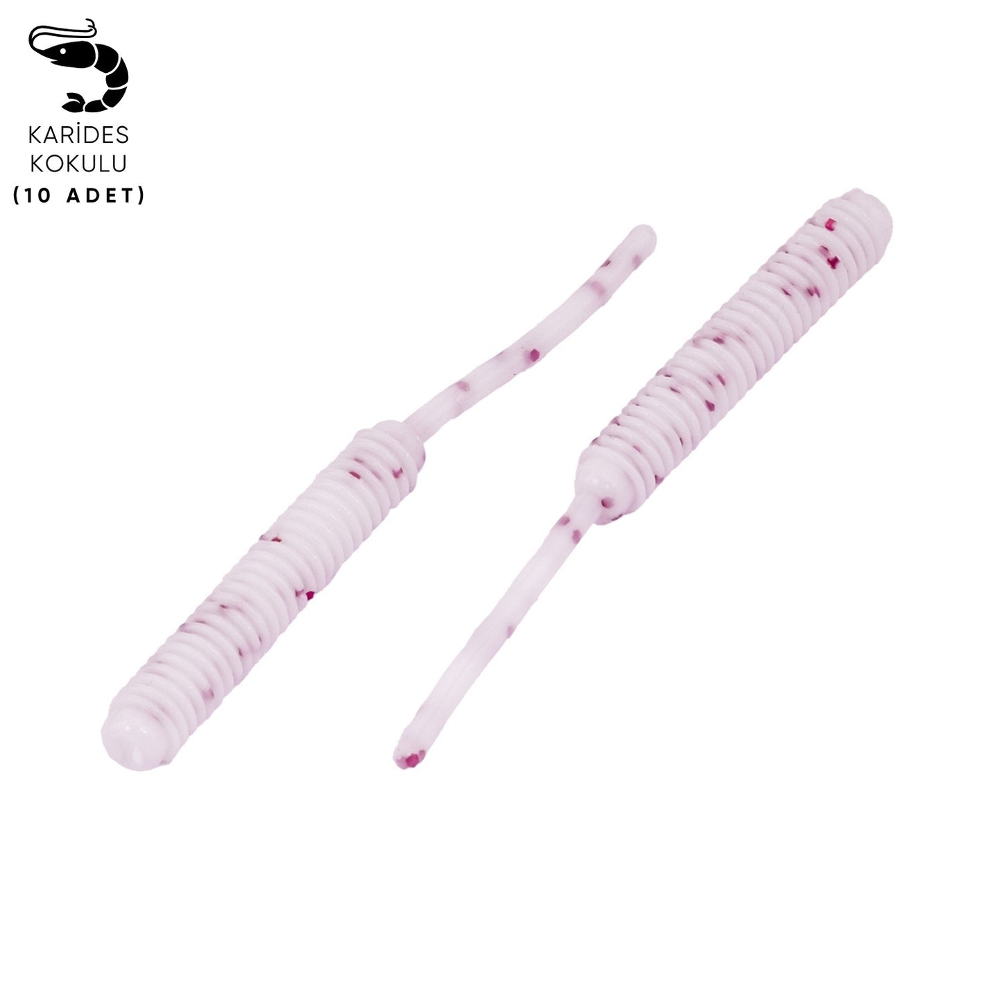 Silikon Kurt Yem - LRF Yem - 1g 52mm - Fishack Wormix - 10 Adet - White