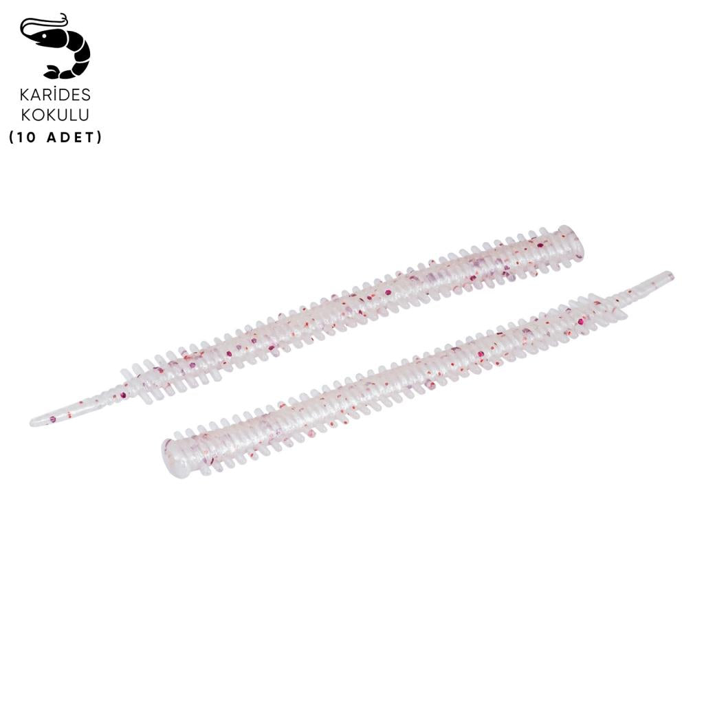 Silikon Kurt Yem - LRF Yem - 1g 70mm - Fishack Wormix - 10 Adet - White