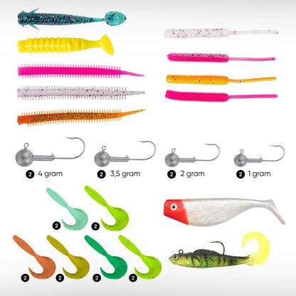 Silikon LRF Yem Seti - 32 Parça - Yem Kutulu - Fishack (2001)