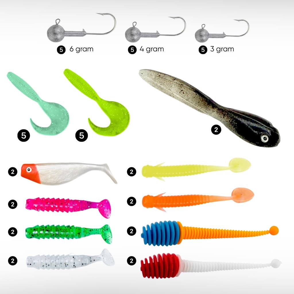 Silikon LRF Yem Seti - 44 Parça - Yem Kutulu - Fishack (2002)