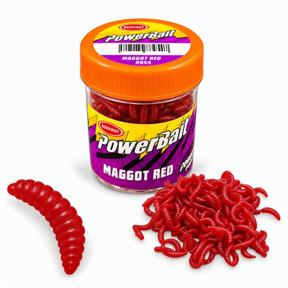 Silikon Yem - Kokulu - LRF ve Aji Yemi - Maggot - Kırmızı - Power Bait (9955)