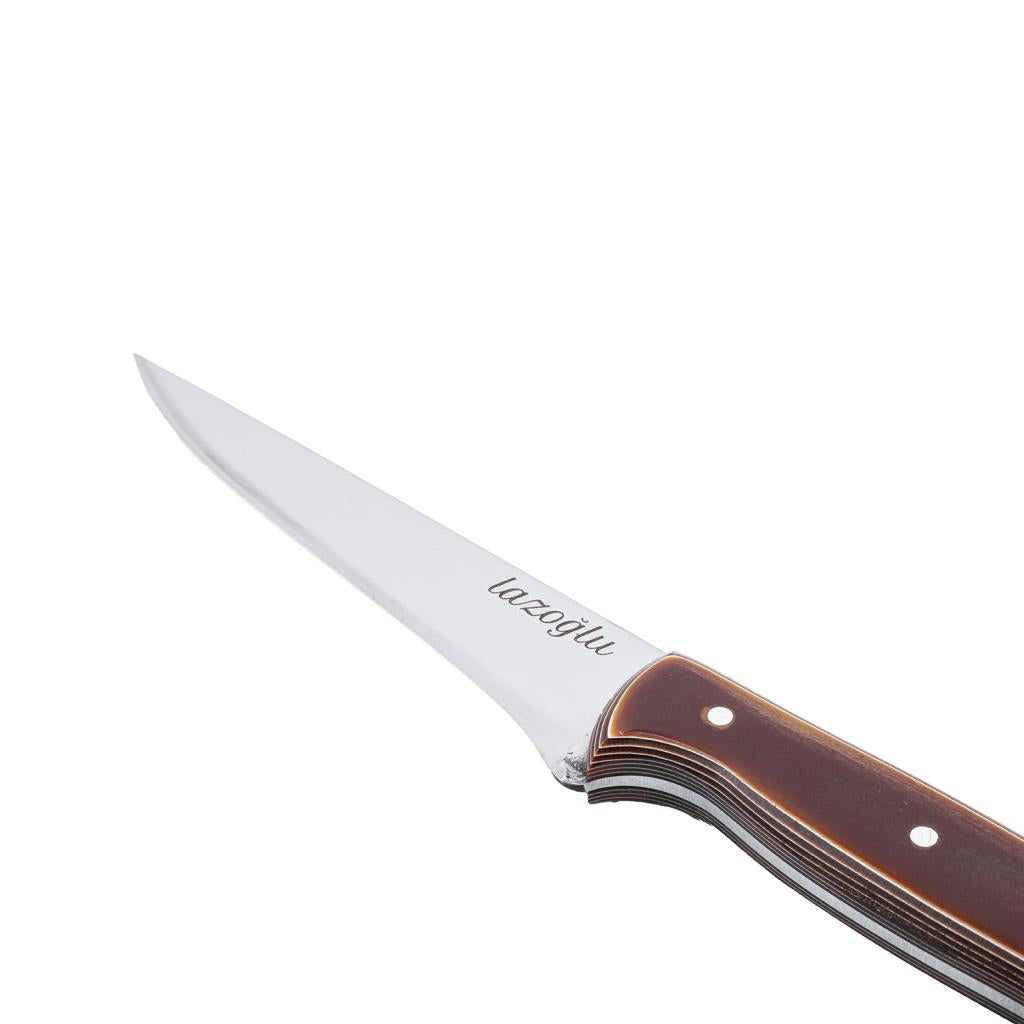 Sıyırma Bıçağı - Lazoğlu - El Yapımı - Doğrama - Kesme - Kurban - Verzalit Saplı