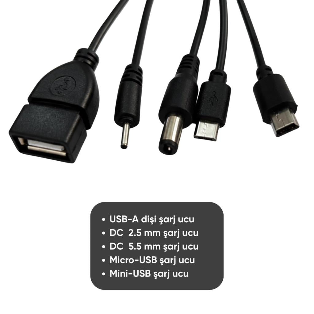Solar Panelli Şarj Cihazı - 5 Usb Başlıklı - Wison - 3.5 Watt (WS-6010)