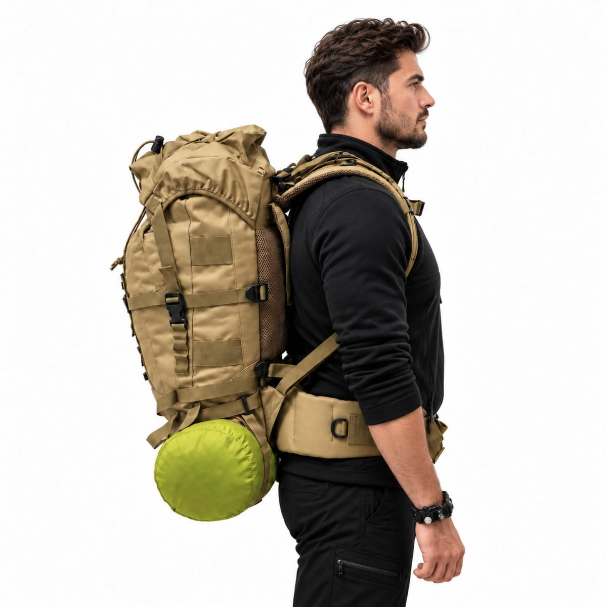 Su Geçirmez Outdoor Sırt Çantası - Dağcı Çantası - Savage Ventura 60LT - Kum