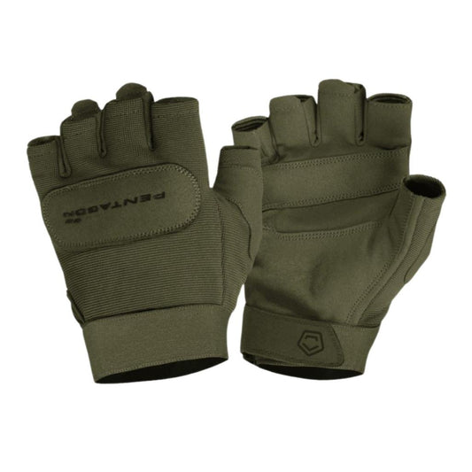 Taktikal Eldiven - Pentagon - Yarım Parmak - Duty Mechanic - Olive - P20010-SH