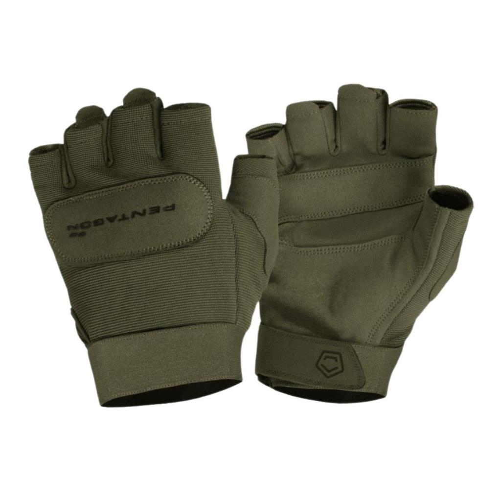 Taktikal Eldiven - Pentagon - Yarım Parmak - Duty Mechanic - Olive - P20