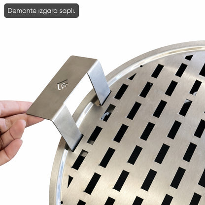 Taşınabilir Kömür Barbekü Mangal - Küçük - 33cm*13cm*52cm