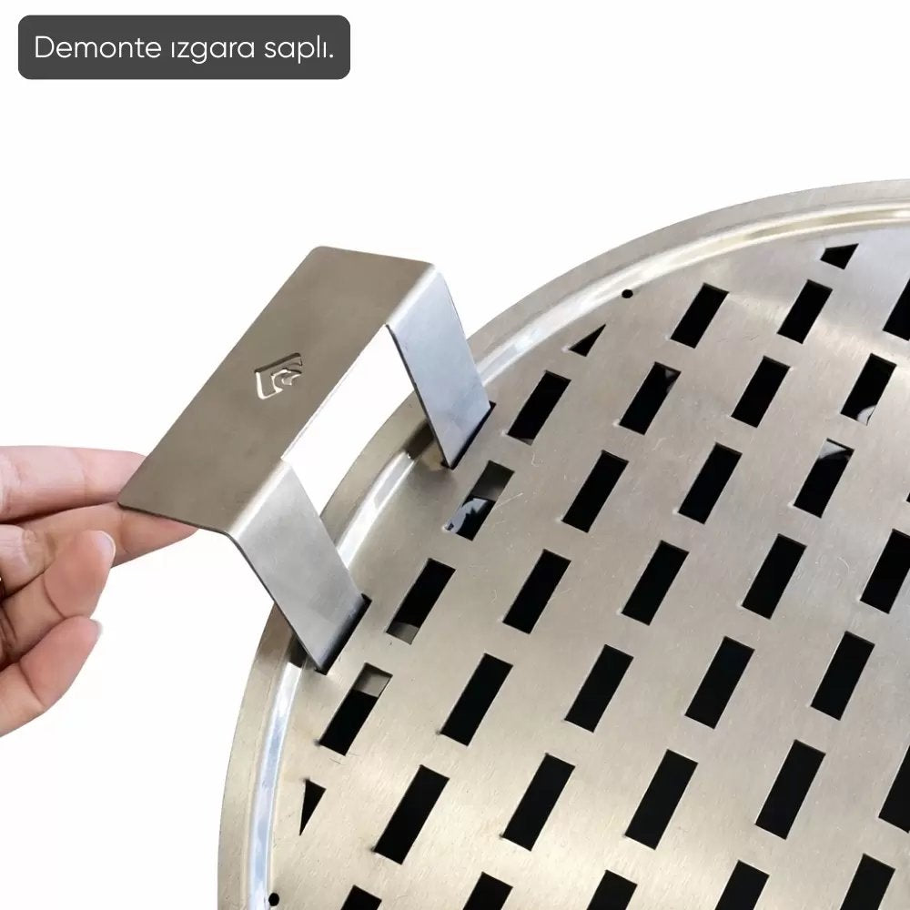 Taşınabilir Kömür Barbekü Mangal - Orta - 40cm*13cm*60cm