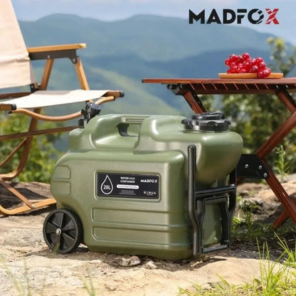 Tekerlekli Musluklu Su Bidonu - Madfox Galon Air PE - 28 Litre - Yeşil - 387060