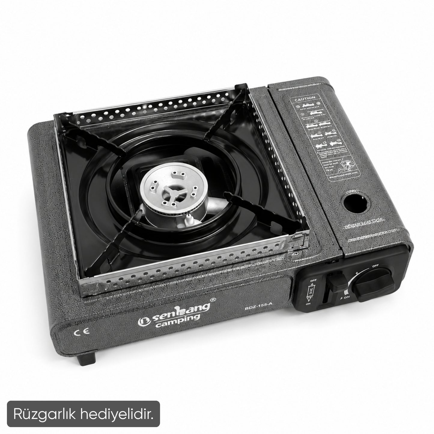 Tekli Çantalı Mini Portatif Ocak - Senbang - Gri (BDZ-155-A)