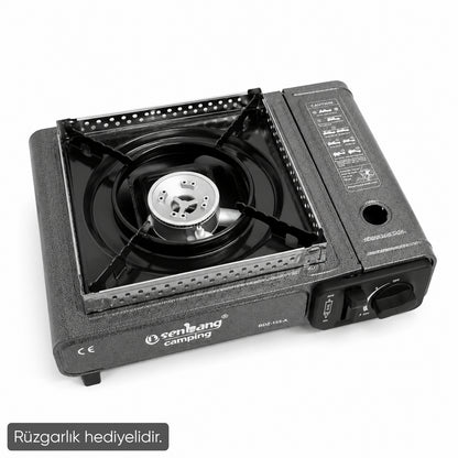 Tekli Çantalı Mini Portatif Ocak - Senbang - Gri (BDZ-155-A)