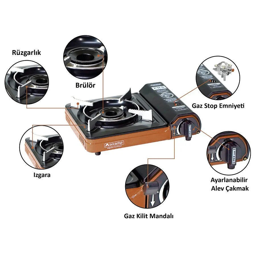 Tekli Portatik Ocak - Orcamp - Turuncu (CK-505)