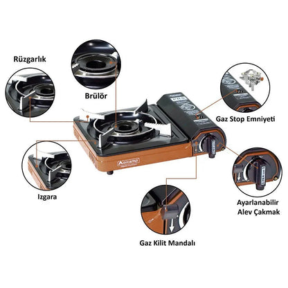 Tekli Portatik Ocak - Orcamp - Turuncu (CK-505)