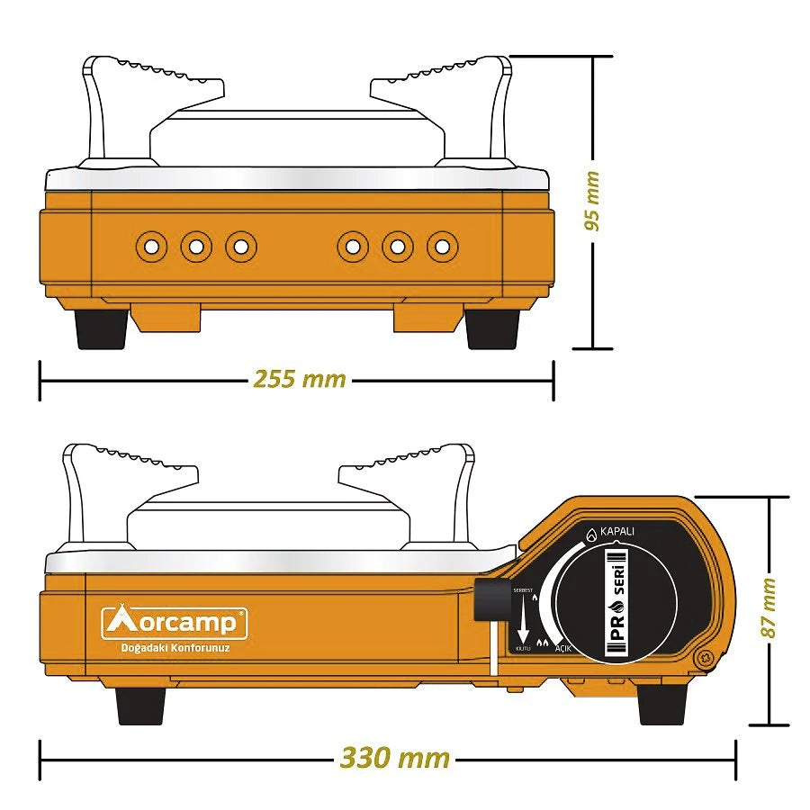Tekli Portatik Ocak - Orcamp - Turuncu (CK-505)