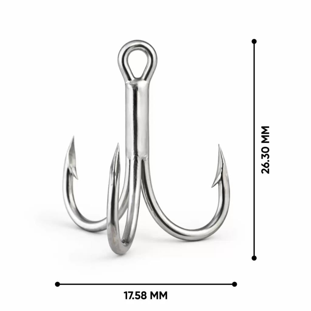Üçlü İğne - Nikel Üçlü Kanca - Fishack 3210 - 10 Adet - No: 3