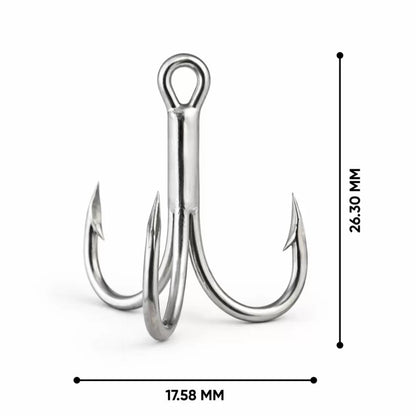 Üçlü İğne - Nikel Üçlü Kanca - Fishack 3210 - 10 Adet - No: 3