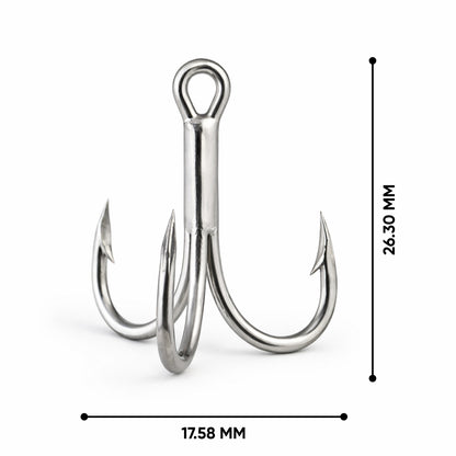 Üçlü İğne - Nikel Üçlü Kanca - Fishack 3210 - 10 Adet - No: 3