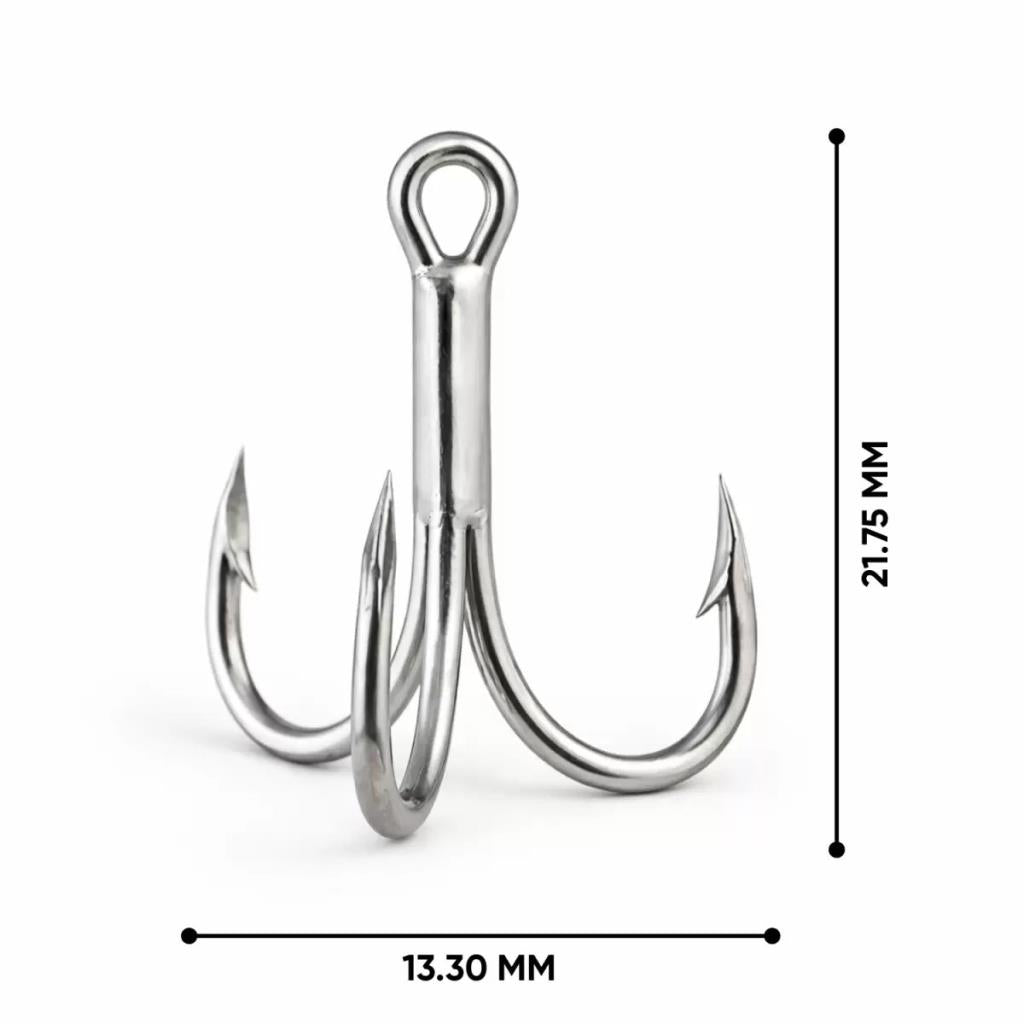 Üçlü İğne - Nikel Üçlü Kanca - Fishack 3210 - 10 Adet - No: 5