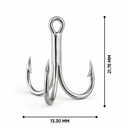 Üçlü İğne - Nikel Üçlü Kanca - Fishack 3210 - 10 Adet - No: 5