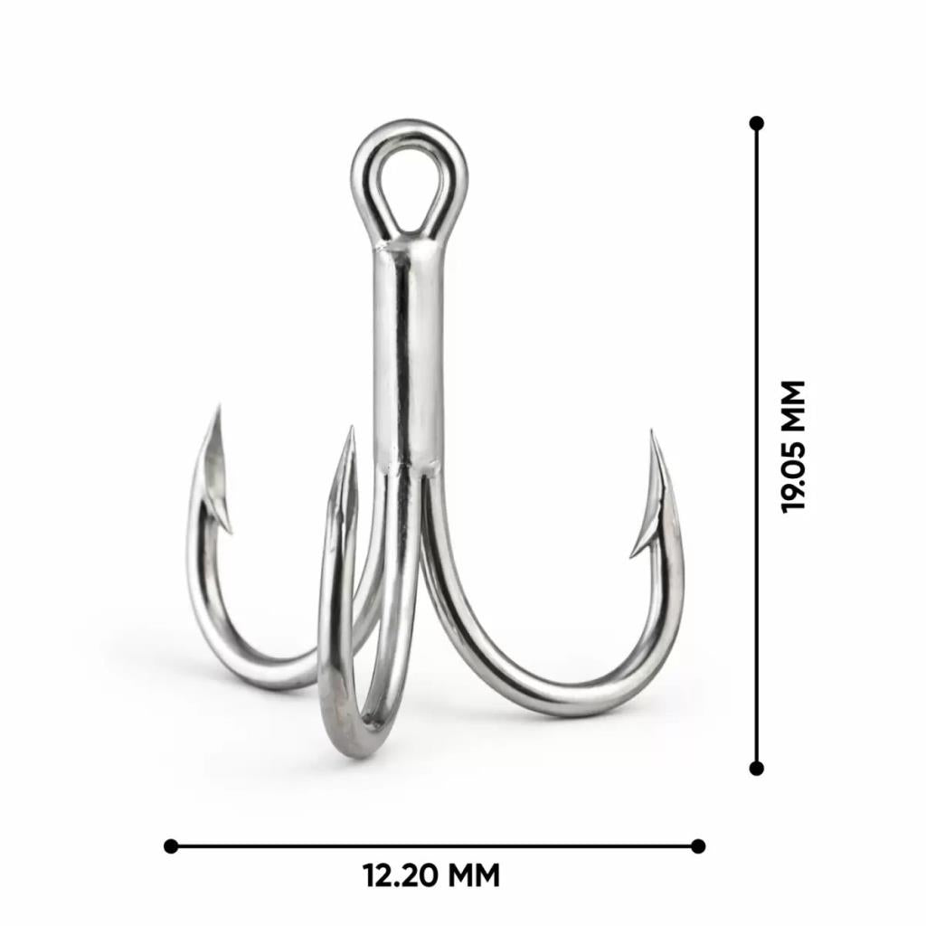 Üçlü İğne - Nikel Üçlü Kanca - Fishack 3210 - 10 Adet - No: 6
