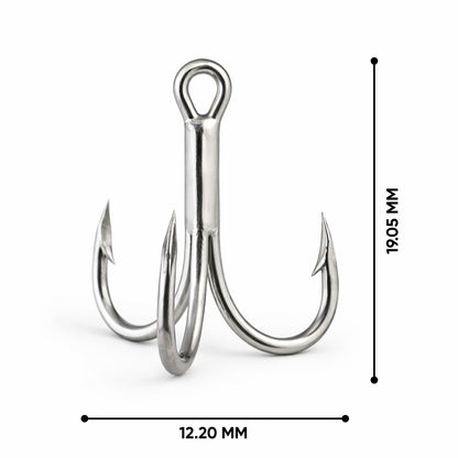Üçlü İğne - Nikel Üçlü Kanca - Fishack 3210 - 10 Adet - No: 6