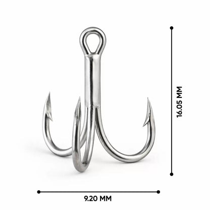 Üçlü İğne - Nikel Üçlü Kanca - Fishack 3210 - 10 Adet -  No: 9