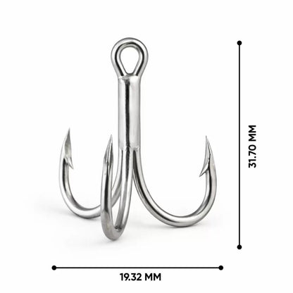 Üçlü İğne - Nikel Üçlü Kanca - Fishack 3210 - 5 Adet - No: 1/0