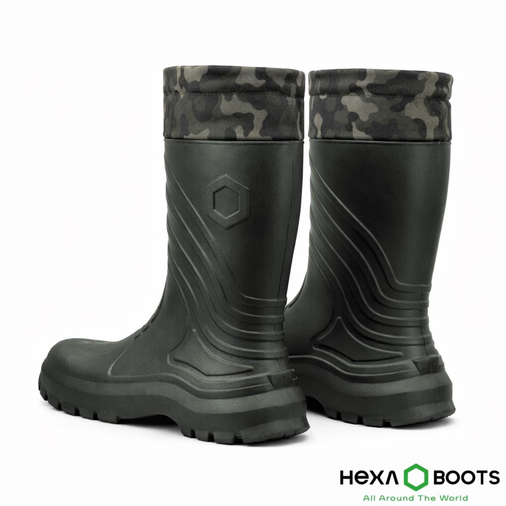 Ultra Hafif EVA Uzun Avcı Çizmesi - Haki - Konçlu - Hexa Boots