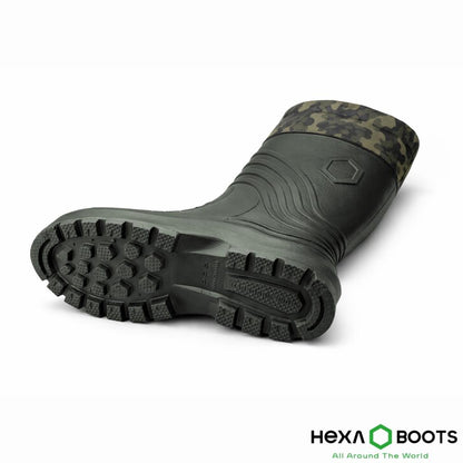 Ultra Hafif EVA Uzun Avcı Çizmesi - Haki - Konçlu - Hexa Boots