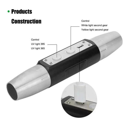 Uv Ledli El Feneri - Powerdex - Su Geçirmez - 20 W - Siyah - PD-9007