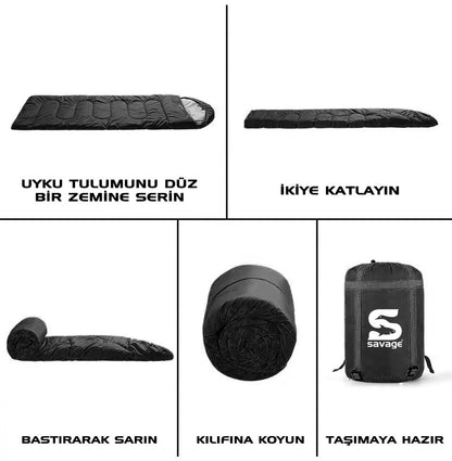 Uyku Tulumu - Peak - Bordo - Extreme -35C° - Savage YS-535