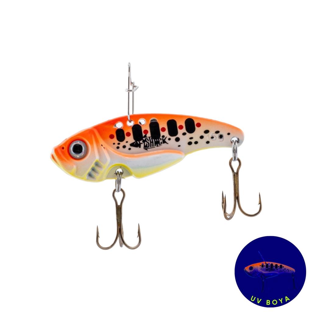 Vibrasyon Yem - LRF/Spin Jig - Fishack VibraX - 15g 55mm - Fire Dot - UV Boyalı