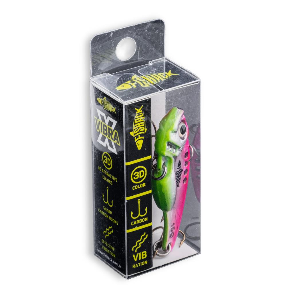 Vibrasyon Yem - LRF/Spin Jig - Fishack VibraX - 15g 55mm - Sparkle - UV Boyalı