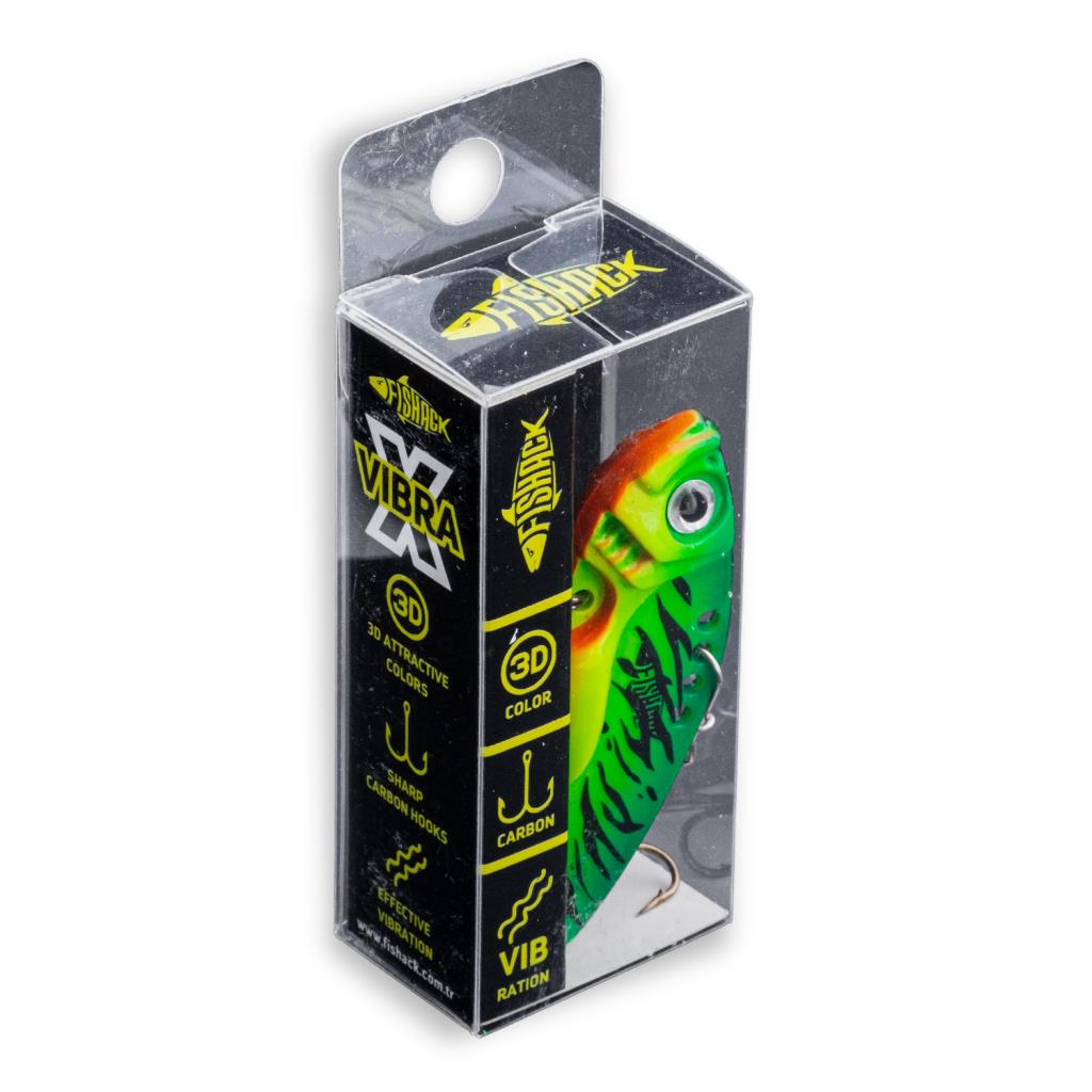Vibrasyon Yem - LRF/Spin Jig - Fishack VibraX - 15g 55mm - Tiger Strike - UV Boyalı