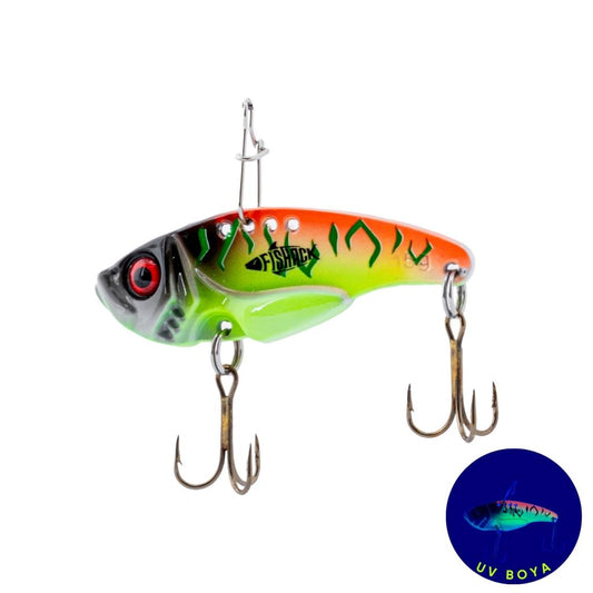 Vibrasyon Yem - LRF/Spin Jig - Fishack VibraX - 15g 55mm - UV Blaze - UV Boyalı