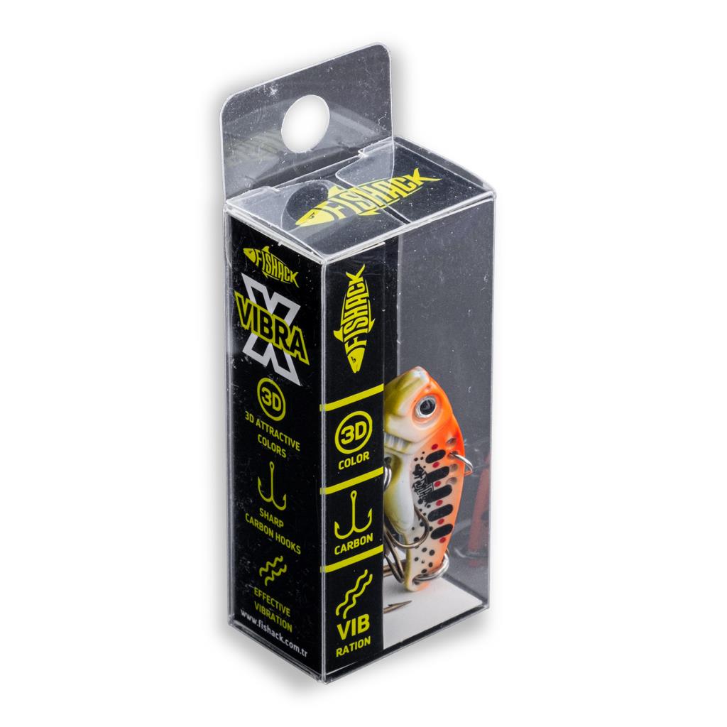 Vibrasyon Yem - LRF/Spin Jig - Fishack VibraX - 7g 40mm - Fire Dot - UV Boyalı