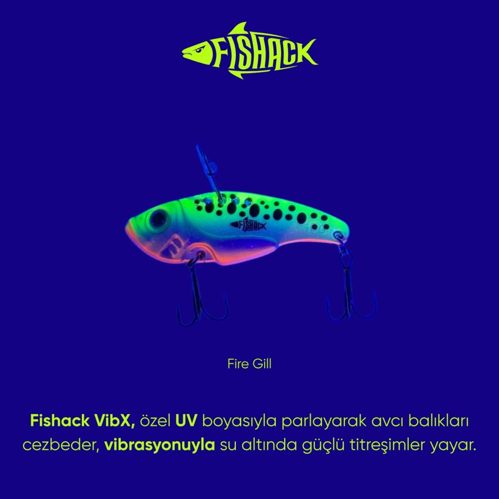 Vibrasyon Yem - LRF/Spin Jig - Fishack VibraX - 7g 40mm - Fire Gill - UV Boyalı