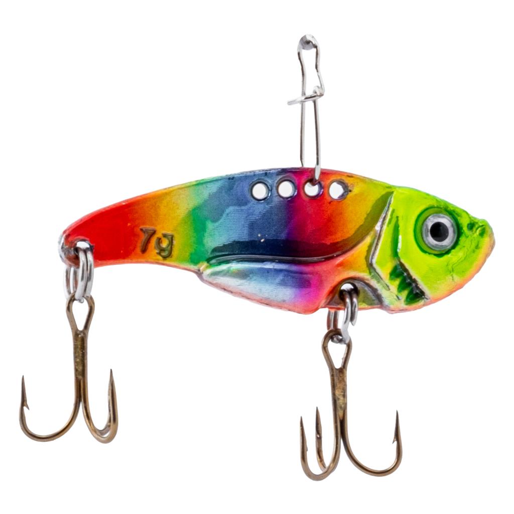 Vibrasyon Yem - LRF/Spin Jig - Fishack VibraX - 7g 40mm - Rainbow Fury - UV Boyalı