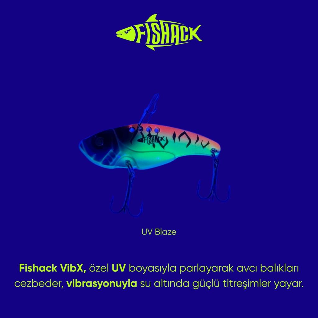 Vibrasyon Yem - LRF/Spin Jig - Fishack VibraX - 7g 40mm - UV Blaze - UV Boyalı