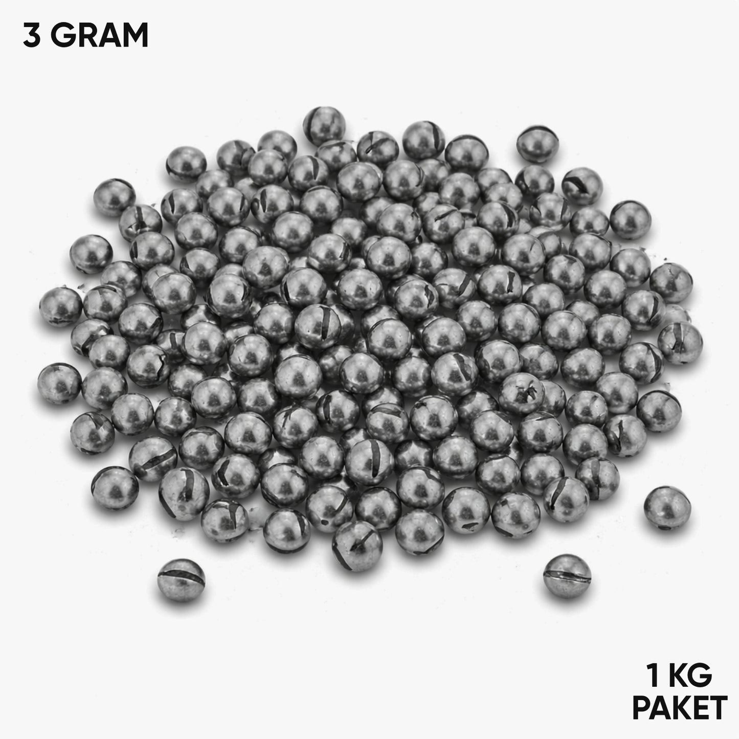 Yarma Kurşun - Kesikli Olta Kurşunu - 3 Gram (1 KG)