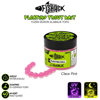 Yüzen Silikon Alabalık Topu - Fishack EggX - 40 Adet - Sarımsak Kokulu