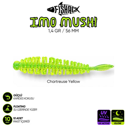 Yüzen Silikon Kurt - Fishack Imo Mushi - Karides Kokulu Kurt - 1,4g 56mm