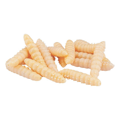 Yüzen Silikon Kurt - Glow Alabalık Yemi - 37mm - Karides Kokulu - Ekmek İçi - Trout Bait