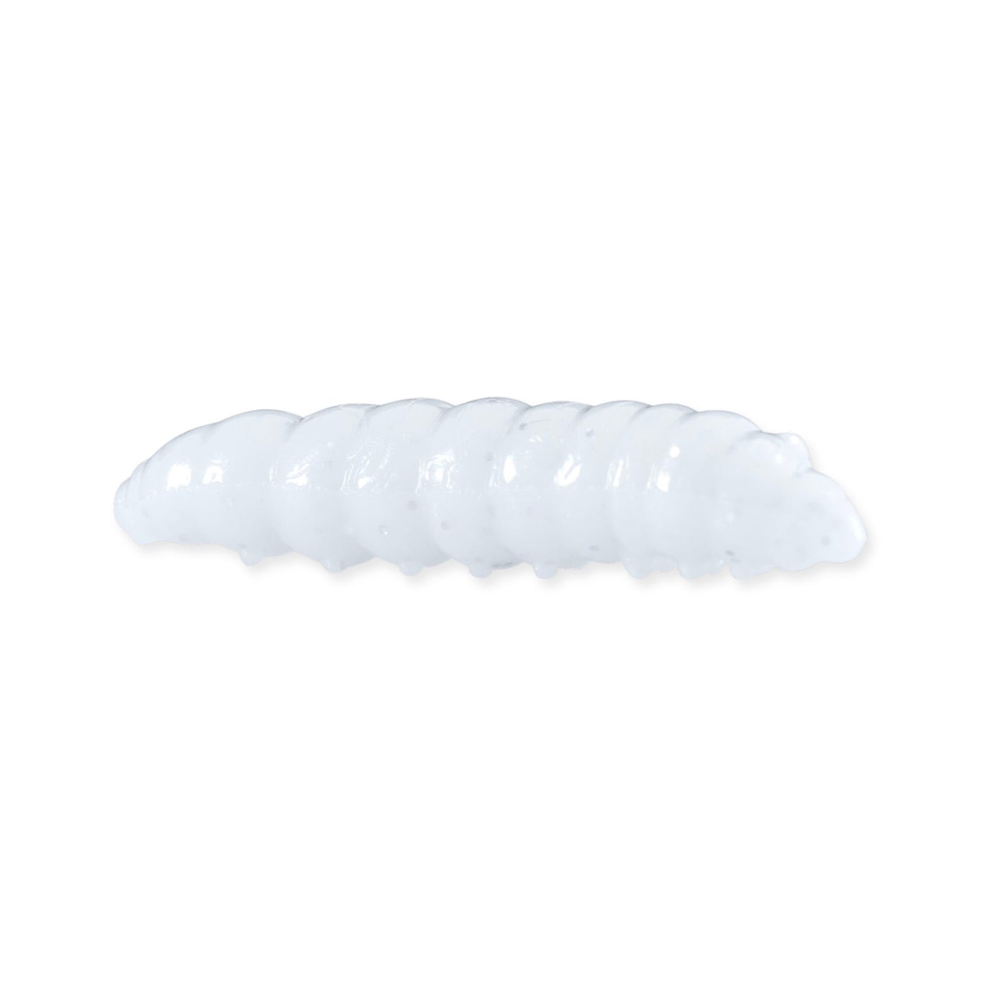 Yüzen Silikon Kurt - Glow Alabalık Yemi - 37mm - Peynir Kokulu - Beyaz - Trout Bait