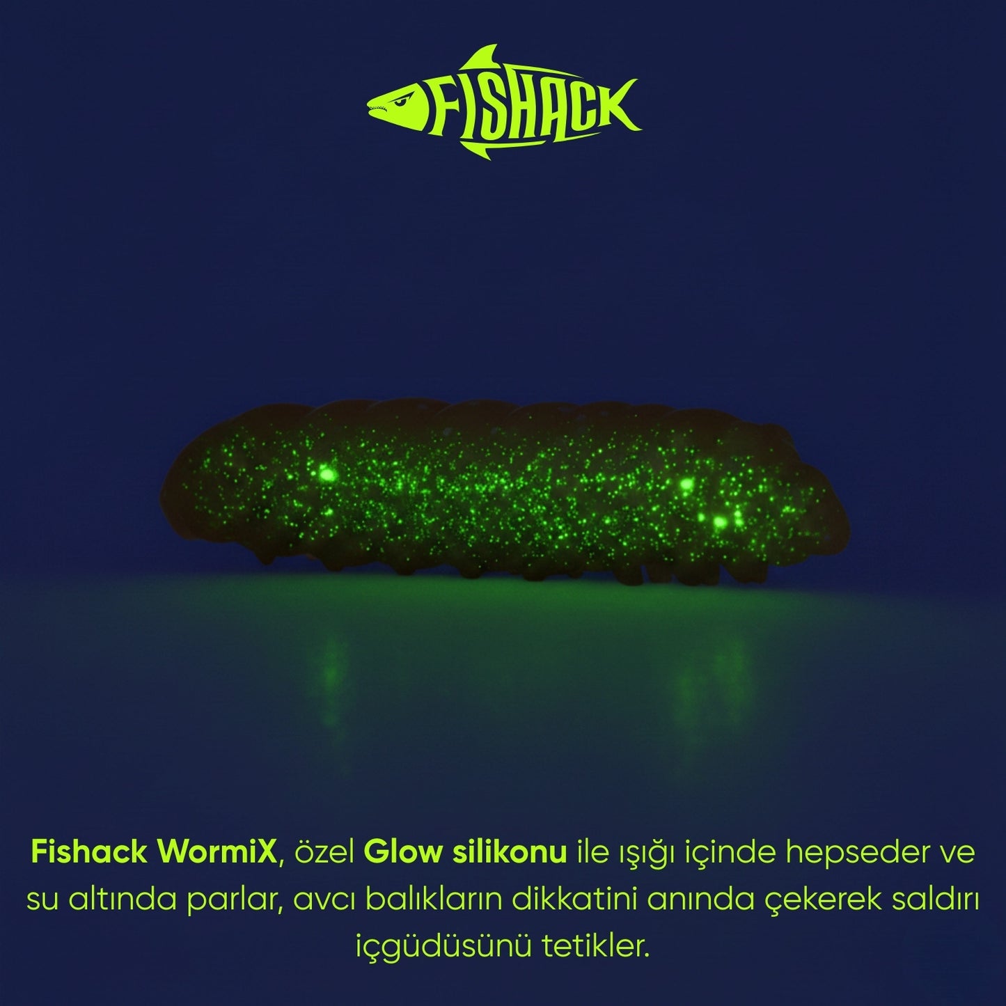 Yüzen Silikon Kurt - Glow Alabalık Yemi - 37mm - Peynir Kokulu - Kahverengi