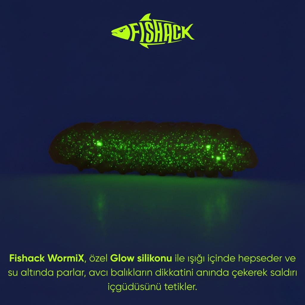 Yüzen Silikon Kurt - Glow Alabalık Yemi - 37mm - Peynir Kokulu - Kahverengi - Trout Bait