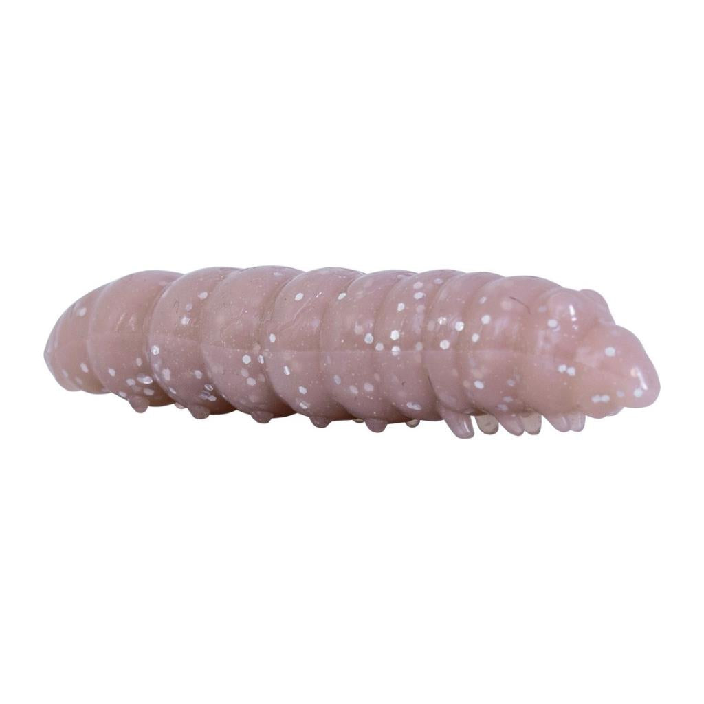 Yüzen Silikon Kurt - Glow Alabalık Yemi - 37mm - Peynir Kokulu - Kahverengi
