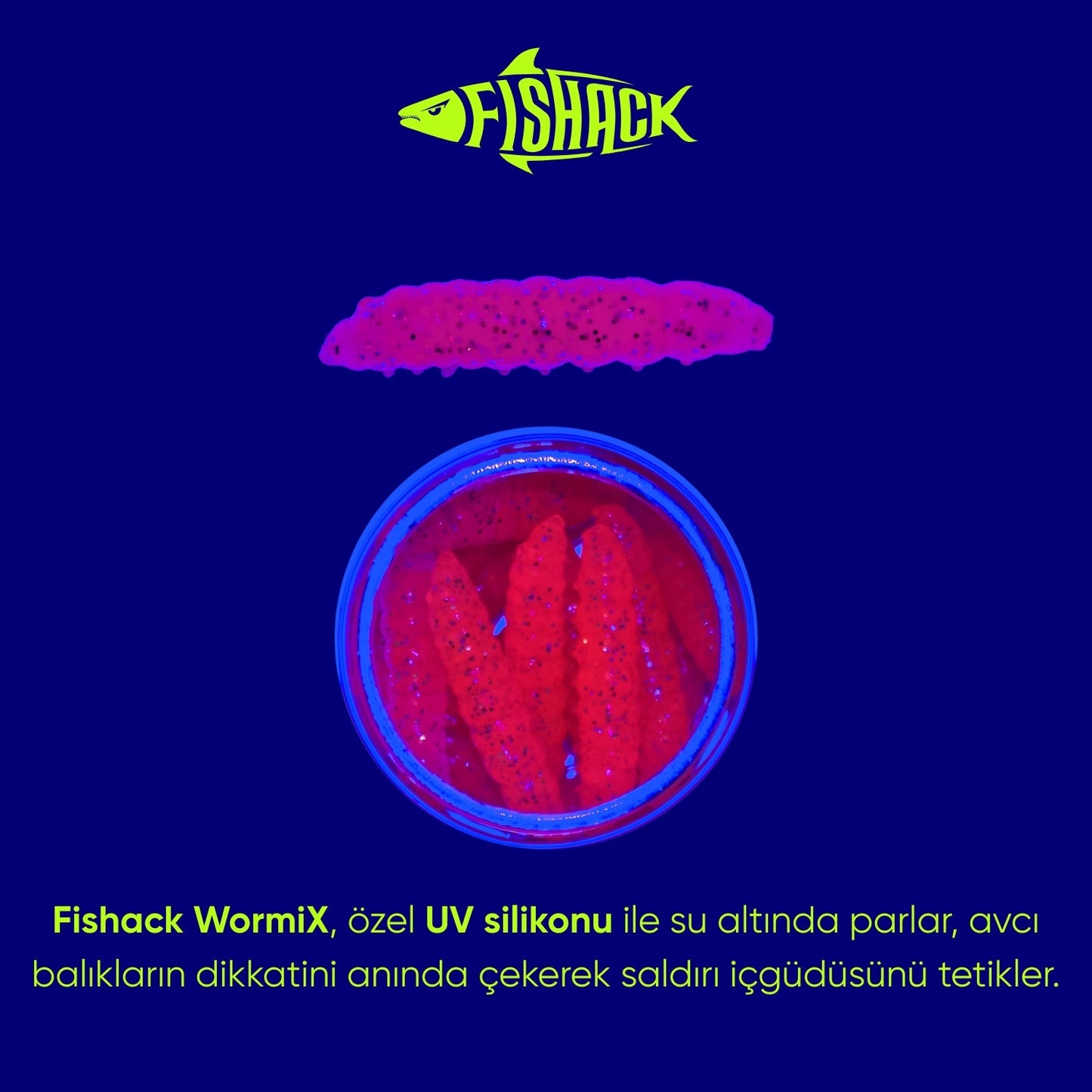 Yüzen Silikon Kurt - Glow Alabalık Yemi - 37mm - Peynir Kokulu - Pembe - Trout Bait